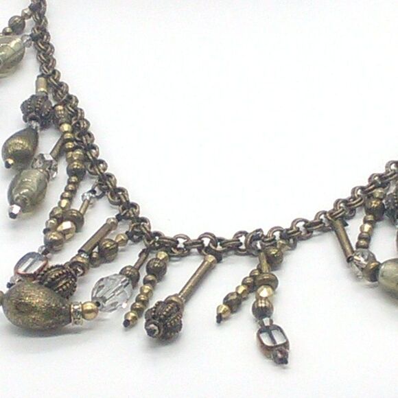 Chico's Antiqued Bronze Tone Statement Necklace - Picture 7 of 10